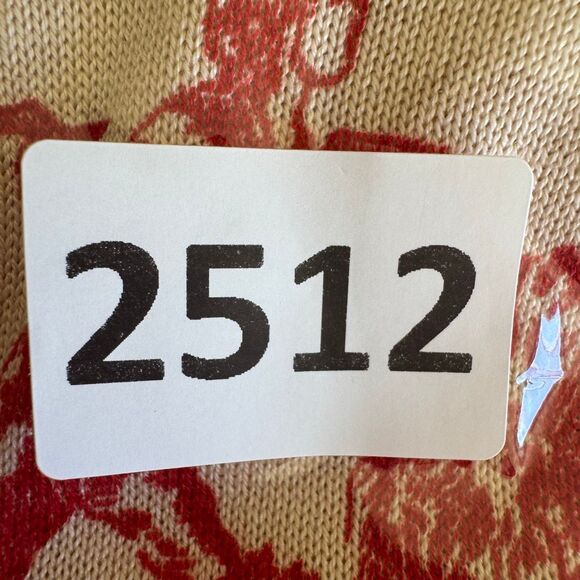 August Silk Knit Button Down Lightweight Red Cream Casual Luxury Cardigan  SZ L - Picture 15 of 15